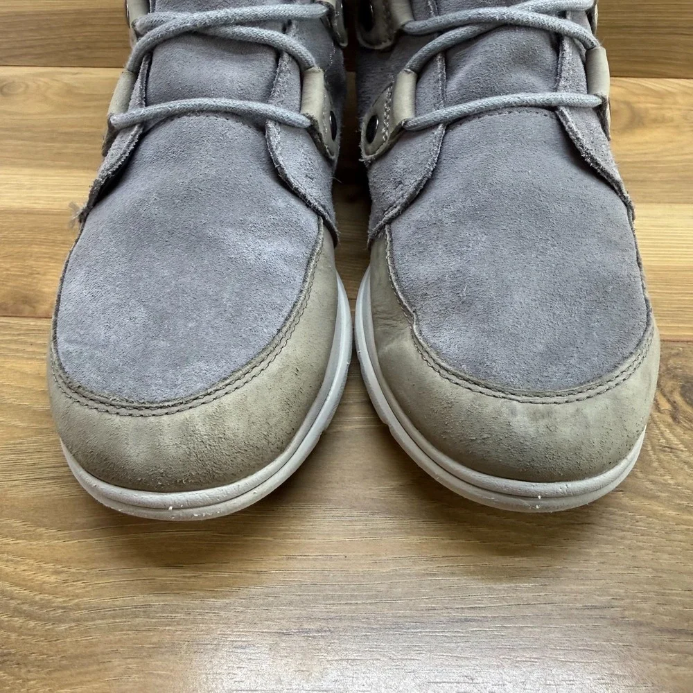 SOREL Explorer Joan Boots Womens‎ 10 Gray Suede Waterproof Faux Fur